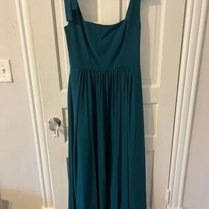David's Bridal Gem Chiffon Tie Strap Tank A-Line Dress